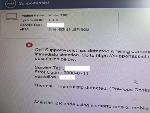 DELL error0711